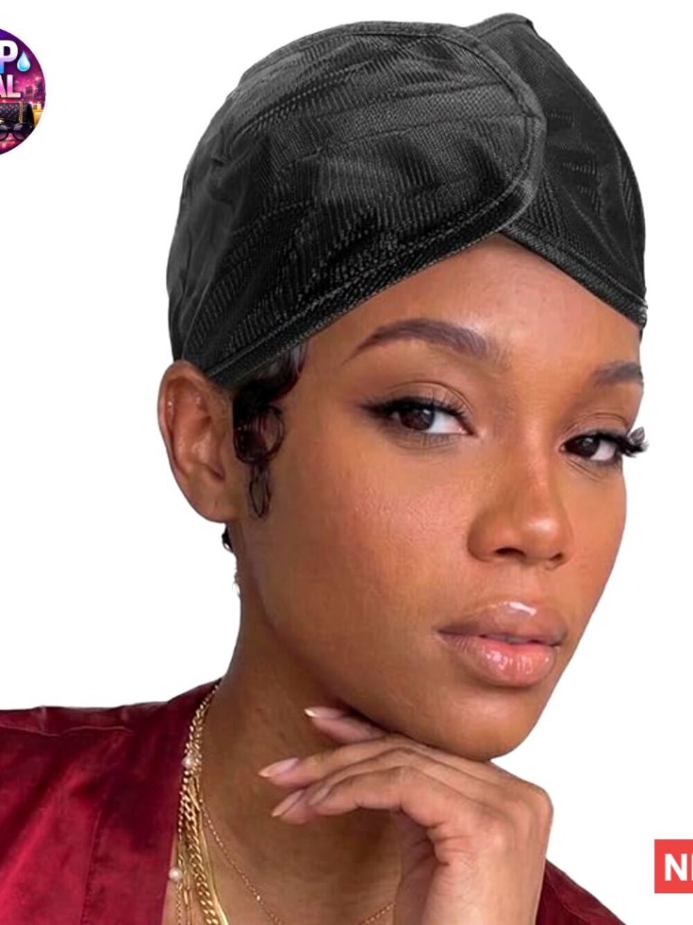Silky Satin Adjustable Hair Wrap for Sleeping and Styling